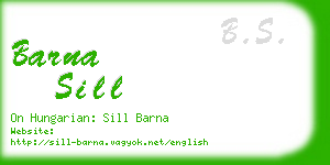 barna sill business card